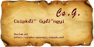 Csipkó Gyöngyi névjegykártya