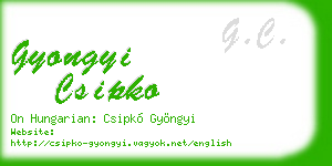 gyongyi csipko business card